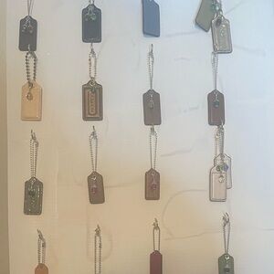Assorted Coach Leather Purse Tags